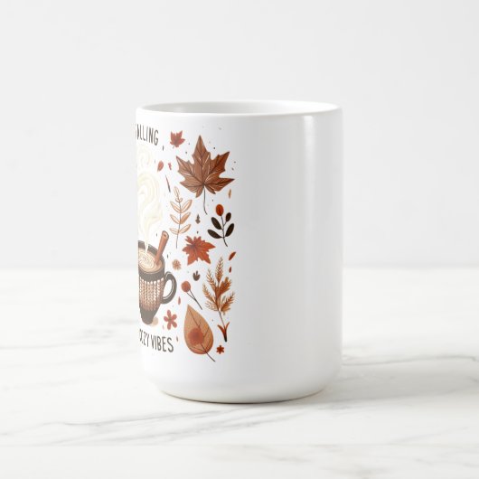 Gemütliche Herbstlaub im Herbst & Pumpkin Gewürze Kaffeetasse (Mittel)