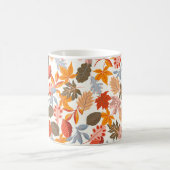 Gemütliche Herbstlaube Herbst Niedliches Muster Kaffeetasse (Mittel)