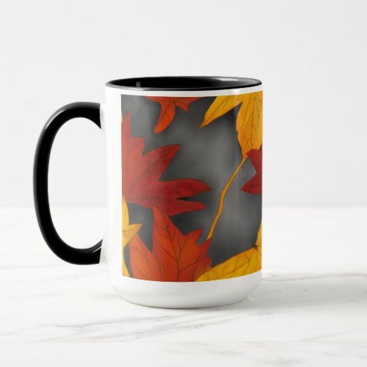 Gemütliche Herbstlaube Tasse (Links)
