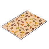 Gemütliche Herbstlaube und Acorns Notizblock (Linke Seite)