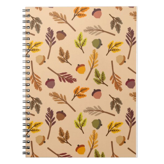 Gemütliche Herbstlaube und Acorns Notizblock (Vorderseite)