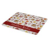 Gemütliche Herbstlaube und Pilze Personalisiert Schneidebrett (Ecke)