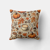 Gemütliche Herbstleaves Kissen (Rückseite)