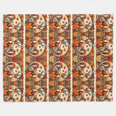 Gemütliche Herbstleaves und Hirsche Fleecedecke (Vorderseite (Horizontal))