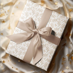 Gemütliche herbstliche Vintage-Blumen Geschenkpapier