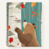 Gemütliche Herbstmomente mit einem Waldbär Notizblock (Vorderseite)