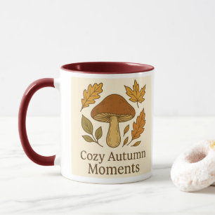Gemütliche Herbstmomente-Tasse   Pilz & Herbstlaub Tasse