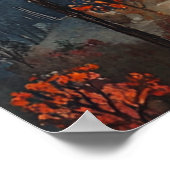 Gemütliche Herbstnacht Hütte Herbst Locarno Poster (Ecke)