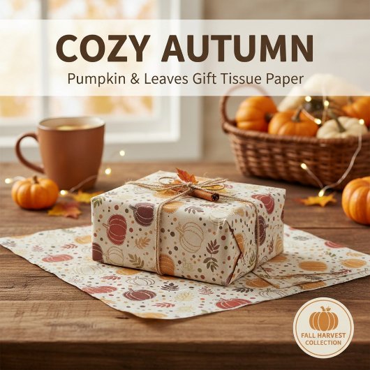 Gemütliche Herbstpumpen & Blätter Herbsternte Gesc Seidenpapier