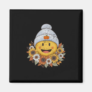 Gemütliche Herbstsaison Boho Floral Herbst Lächeln Magnet