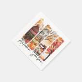 Gemütliche Herbstsaison Pinselstrich Serviette (Ecke)