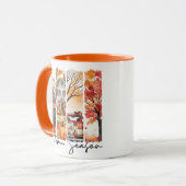 Gemütliche Herbstsaison-Pinselstrich Tasse (Vorderseite Links)