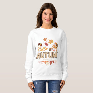 Gemütliche Herbststimmung mit Igeln und Pilzen Sweatshirt