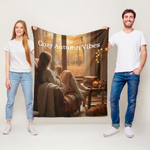 Gemütliche Herbststimmung Personalisiertes Herbs Fleecedecke