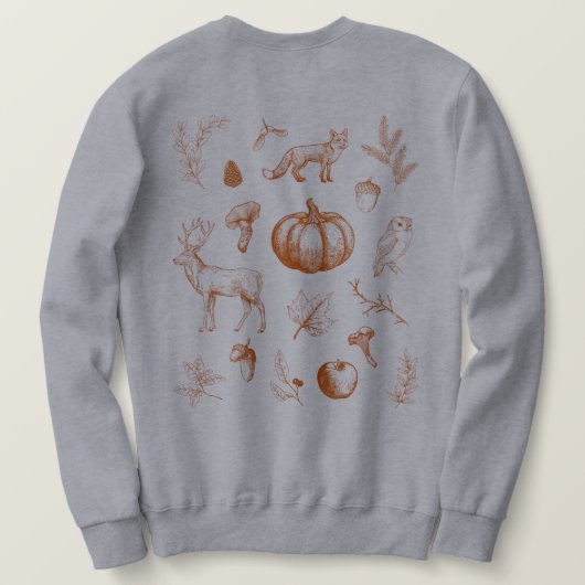 Gemütliche Herbststimmung Sweatshirt (Design Rückseite)