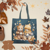 Gemütliche Herbstteddybär Totentasche Tasche