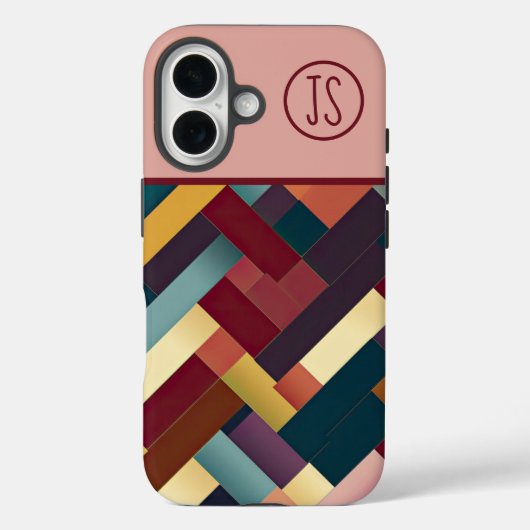 Gemütliche Herbsttöne tragen das Muster Mit Monogr Case-Mate iPhone Hülle (Rückseite)