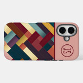 Gemütliche Herbsttöne tragen das Muster Mit Monogr Case-Mate iPhone Hülle (Rückseite (Horizontal))
