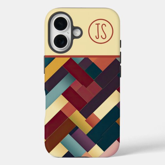 Gemütliche Herbsttöne tragen das Muster Mit Monogr Case-Mate iPhone Hülle (Rückseite)