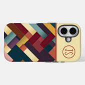 Gemütliche Herbsttöne tragen das Muster Mit Monogr Case-Mate iPhone Hülle (Rückseite (Horizontal))