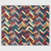 Gemütliche Herbsttöne verwoben Muster Geschenkpapier (Flach)