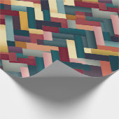 Gemütliche Herbsttöne verwoben Muster Geschenkpapier (Ecke)