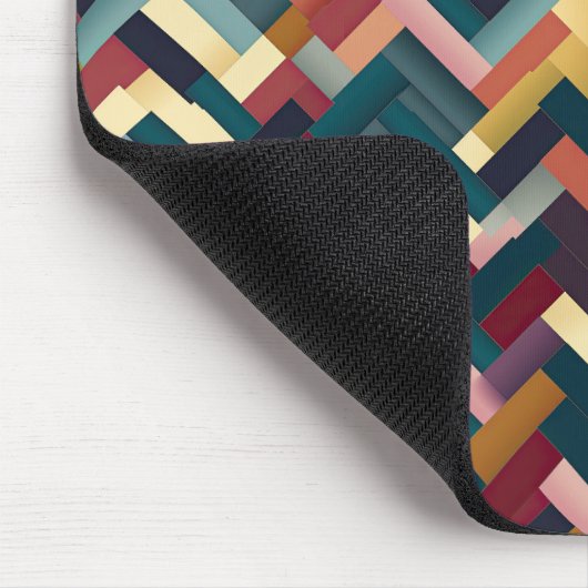 Gemütliche Herbsttöne verwoben Muster Mousepad (Ecke)