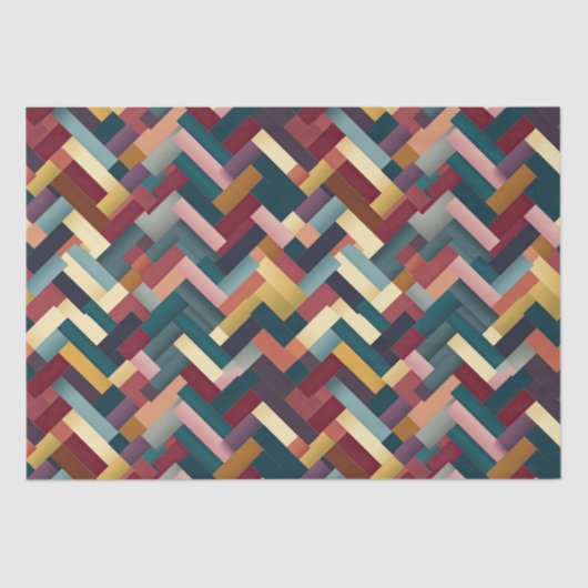 Gemütliche Herbsttöne verwoben Muster Seidenpapier (Vorderseite)