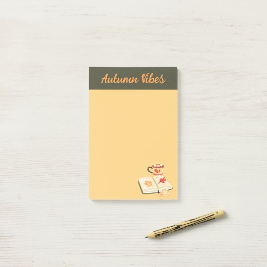 Gemütliche Herbstüberblicke Postit Notizen (Auf Schreibtisch)