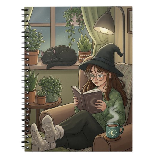 Gemütliche Herbstvorlesung ok - Hexenkatalysator B Notizblock (Vorderseite)