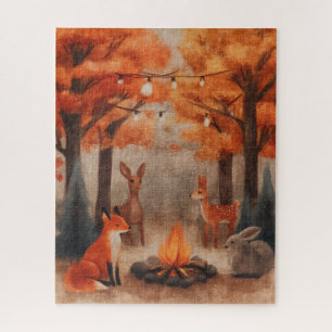Gemütliche Herbstwaldkreaturen Puzzle