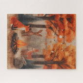 Gemütliche Herbstwaldkreaturen Puzzle (Horizontal)