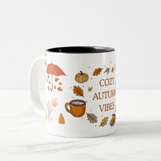 Gemütliche Herbstwoche Tasse - Herbstlaube Kaffeec (Vorderseite Links)