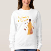Gemütliche Herbstzeit | Cute Fall Grafik Pullover (Vorderseite)