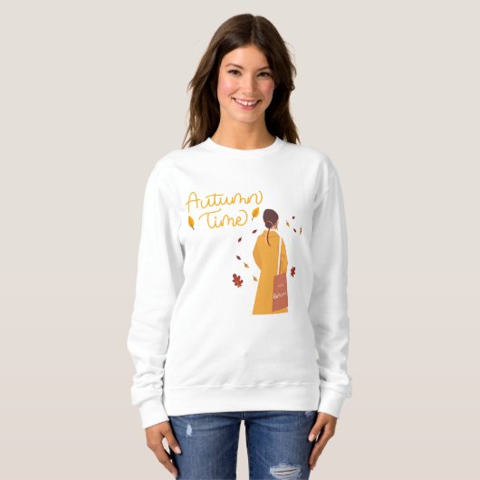 Gemütliche Herbstzeit | Cute Fall Grafik Pullover (Vorne ganz)