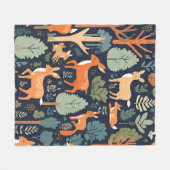 Gemütliche Holzfreunde Fleecedecke (Vorderseite (Horizontal))