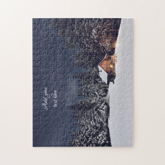 Gemütliche Holzhütte im Wald Puzzle (Vertikal)