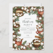 Gemütliche Hot Cocoa Tasse Frohe Weihnachten Einladung (Vorderseite)