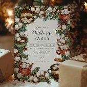 Gemütliche Hot Cocoa Tasse Frohe Weihnachten Einladung