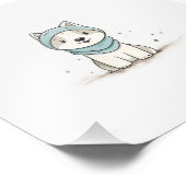 Gemütliche Husky Illustration - Adorable Welpe im  Fotodruck (Ecke)