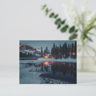 Gemütliche Hütte am See   Winterberg-Fotografie Postkarte