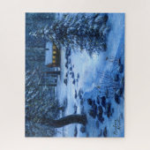 "Gemütliche Hütte im Schnee" Jigsaw Puzzle (Vertikal)