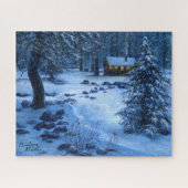 "Gemütliche Hütte im Schnee" Jigsaw Puzzle (Horizontal)
