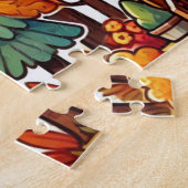 Gemütliche Hütte im Wald im Herbst Puzzle (Seite)