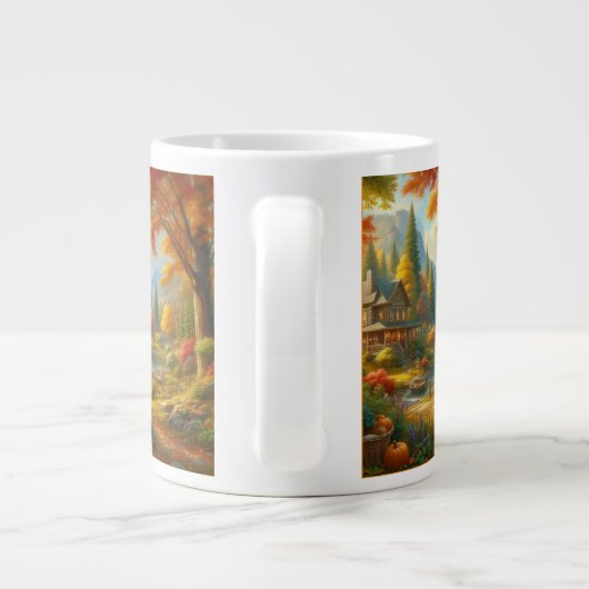 Gemütliche Hütte im Wald Jumbo-Tasse (Rückseite)