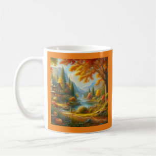 Gemütliche Hütte im Wald Kaffeetasse