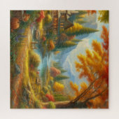 Gemütliche Hütte im Wald Puzzle (Horizontal)