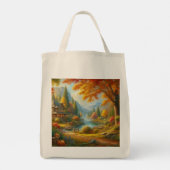 Gemütliche Hütte im Wald Tragetasche (Rückseite)