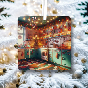 Gemütliche Hütte Kitsch Retro Personalisiertes Wei Ornament Aus Metall