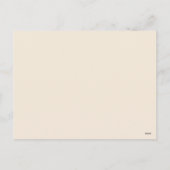 Gemütliche Hütte mit gelben Blumen Feiertagspostkarte (Rückseite)